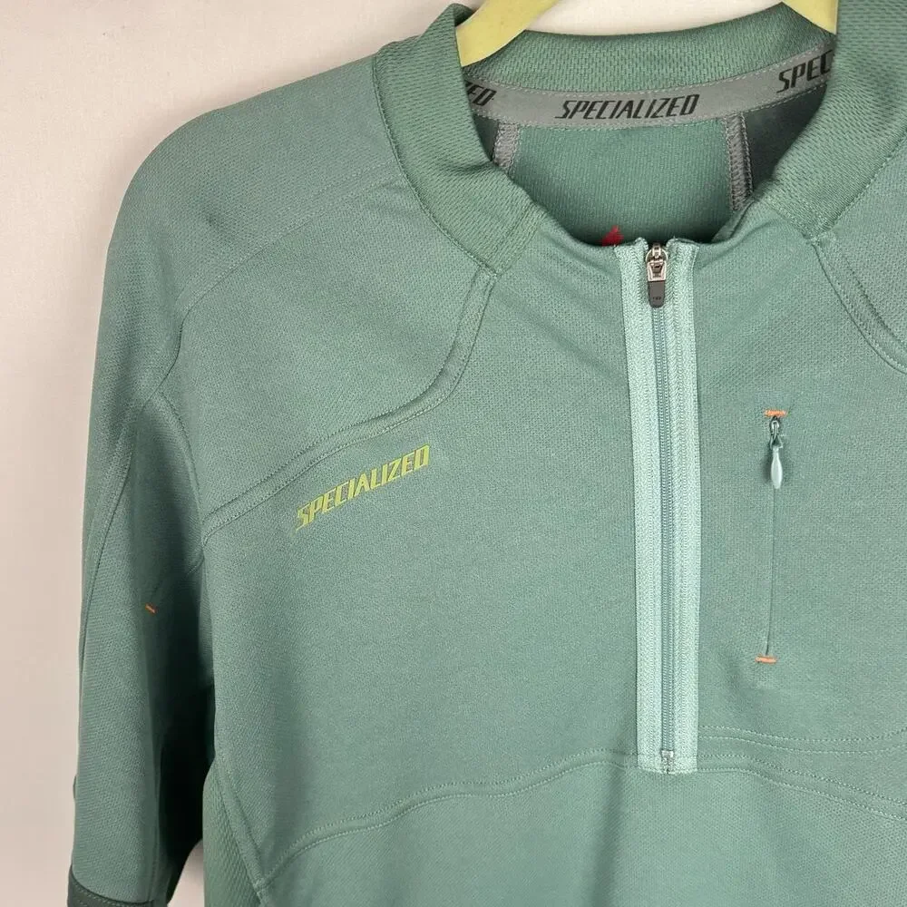 Specialized Low-Key Jersey Sage Green Short‎ Sleeve Outdoors Trail Top Sz Medium